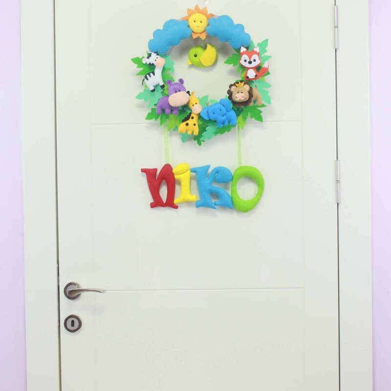 Niko isimli Safari Bebek Kapı Süsü
