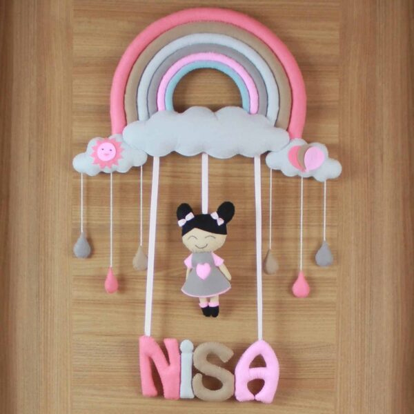 Nisa isimli Gökkuşağı Soft Bebek Kapı Süsü