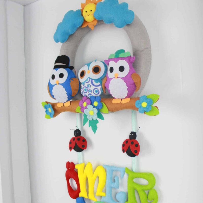 Ömer Asaf isimli Baykuş Bebek Kapı Süsü