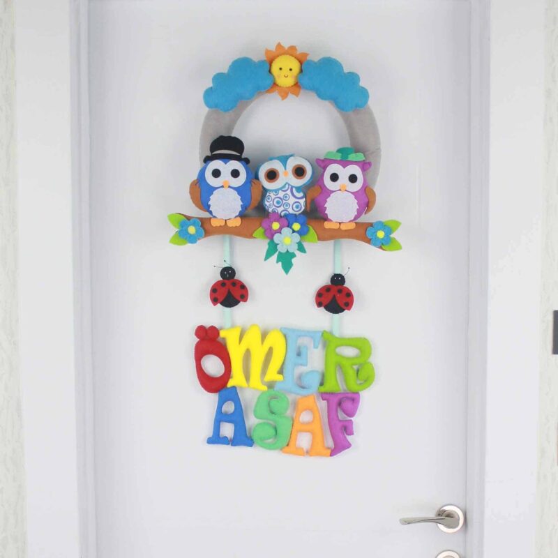 Ömer Asaf isimli Baykuş Bebek Kapı Süsü
