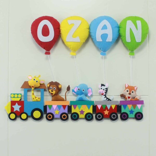 Ozan isimli Tren Bebek Kapı Süsü