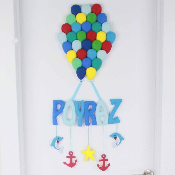 Poyraz isimli Balonlar Bebek Kapı Süsü