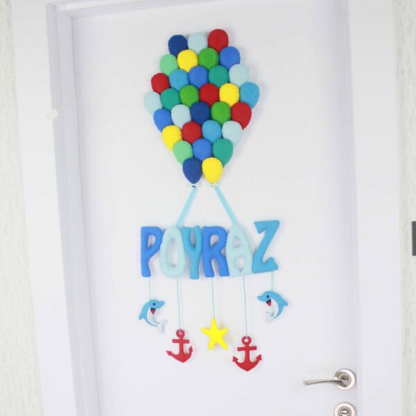 Poyraz isimli Balonlar Bebek Kapı Süsü