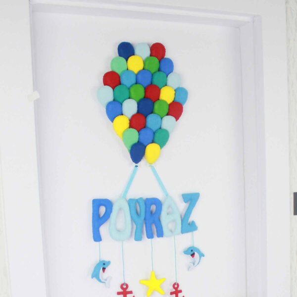 Poyraz isimli Balonlar Bebek Kapı Süsü