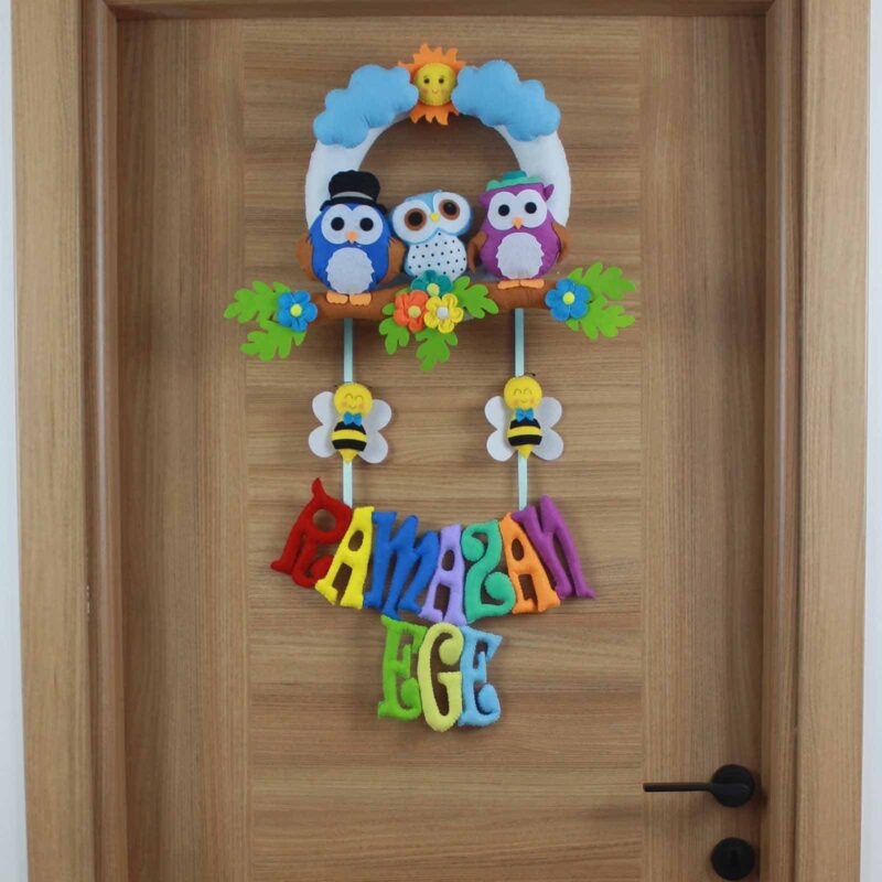 Ramazan Ege isimli Baykuş Bebek Kapı Süsü