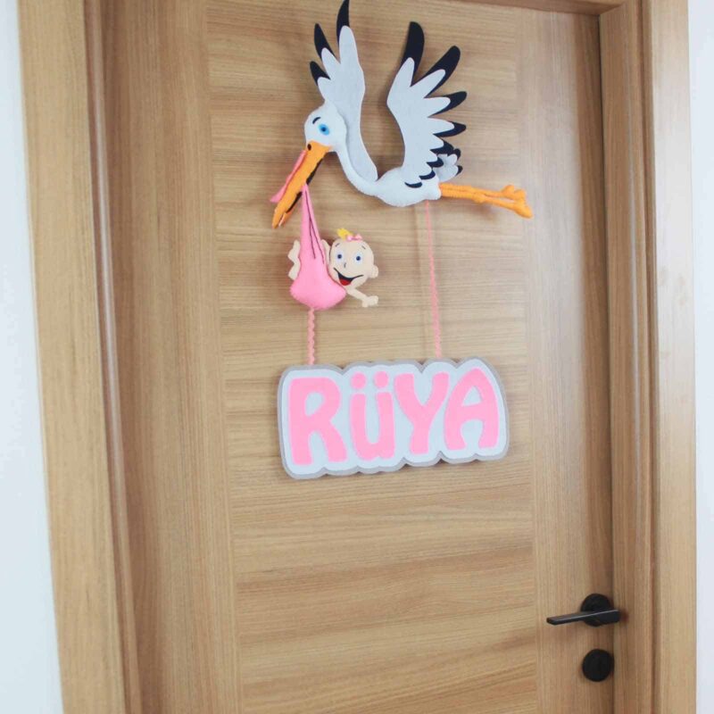 Rüya isimli Leylek Bebek Kapı Süsü