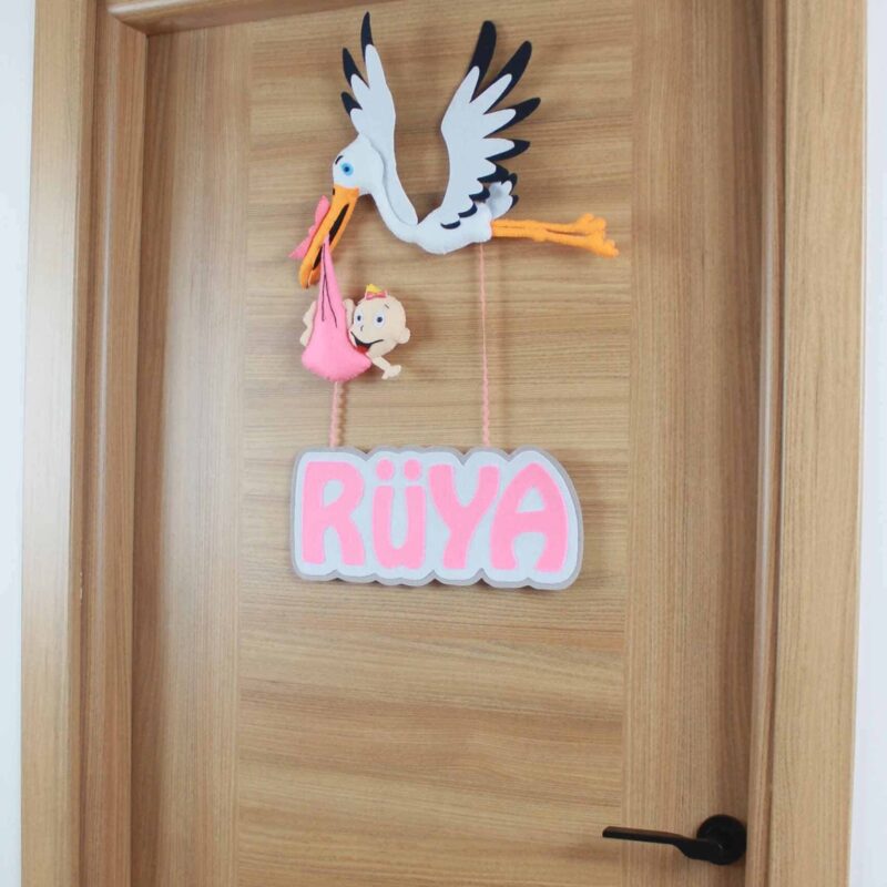 Rüya isimli Leylek Bebek Kapı Süsü