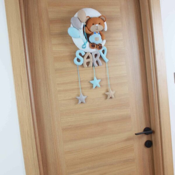 Sarp isimli Aydede Ayıcık Bebek Kapı Süsü