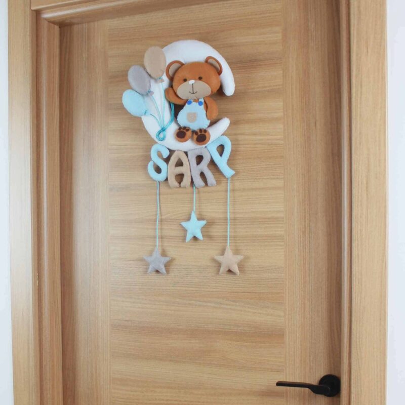 Sarp isimli Aydede Ayıcık Bebek Kapı Süsü