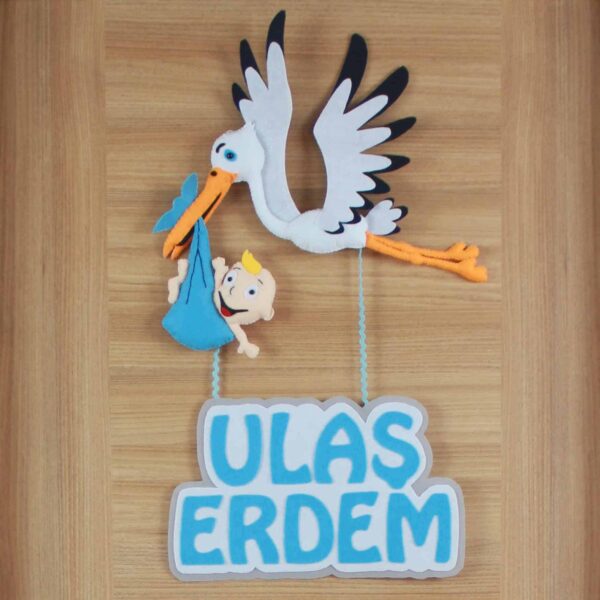 Ulaş Erdem isimli Leylek Bebek Kapı Süsü