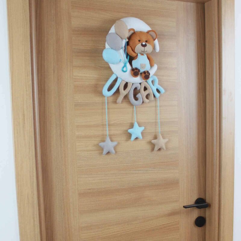Uygar isimli Aydede Ayıcık Bebek Kapı Süsü