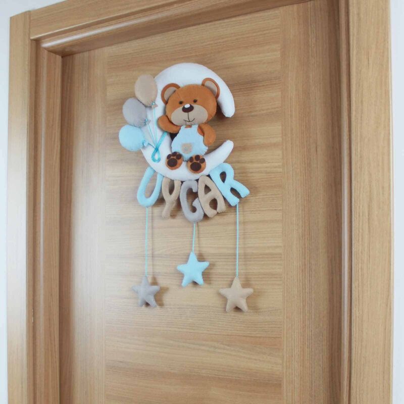 Uygar isimli Aydede Ayıcık Bebek Kapı Süsü