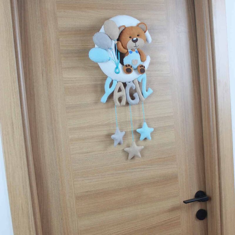 Yağız isimli Aydede Ayıcık Bebek Kapı Süsü