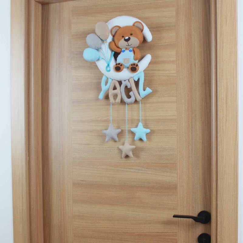 Yağız isimli Aydede Ayıcık Bebek Kapı Süsü