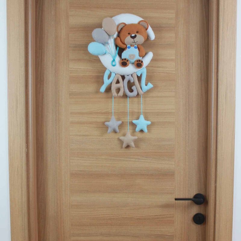 Yağız isimli Aydede Ayıcık Bebek Kapı Süsü
