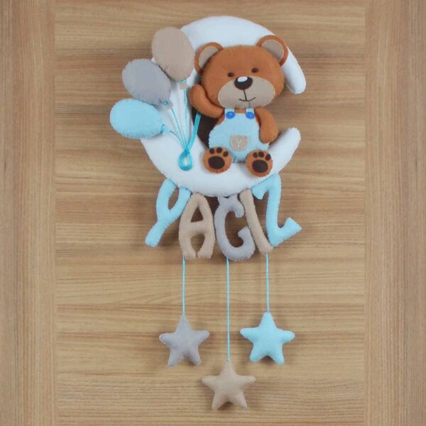 Yağız isimli Aydede Ayıcık Bebek Kapı Süsü