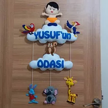 Yusuf isimli Çocuk Odası Kapı Süsü