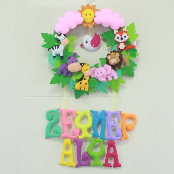 Zeynep Alya isimli Safari Bebek Kapı Süsü