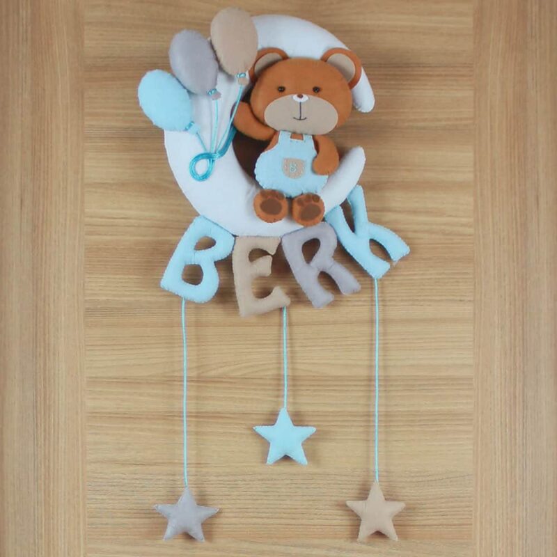 Berk isimli Aydede Ayıcık Bebek Kapı Süsü