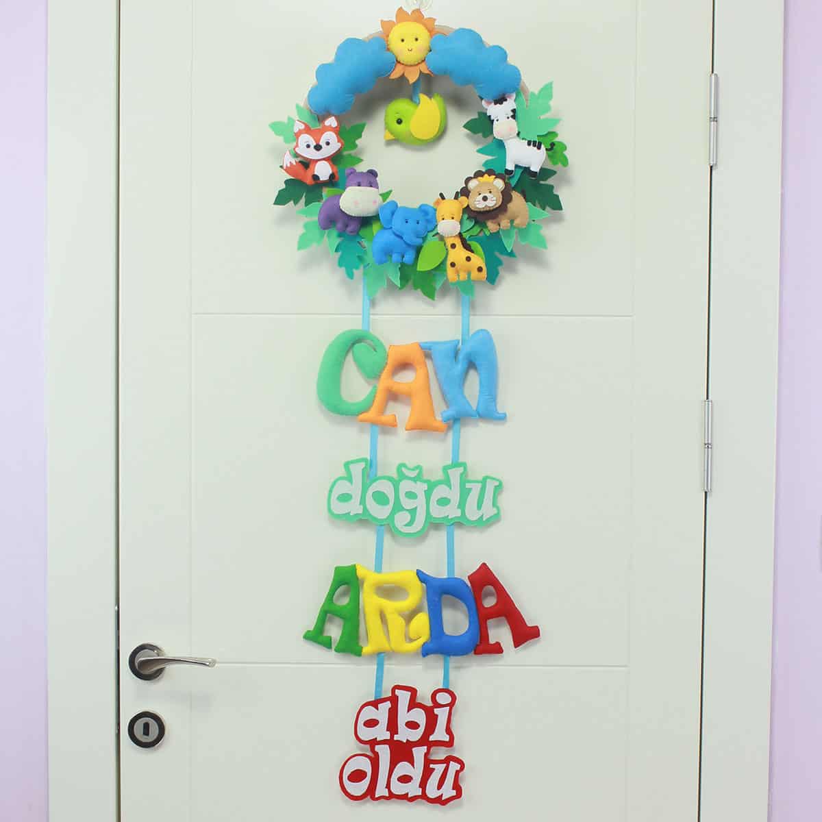 Can ve Arda isimli Safari Kardeş Kapı Süsü