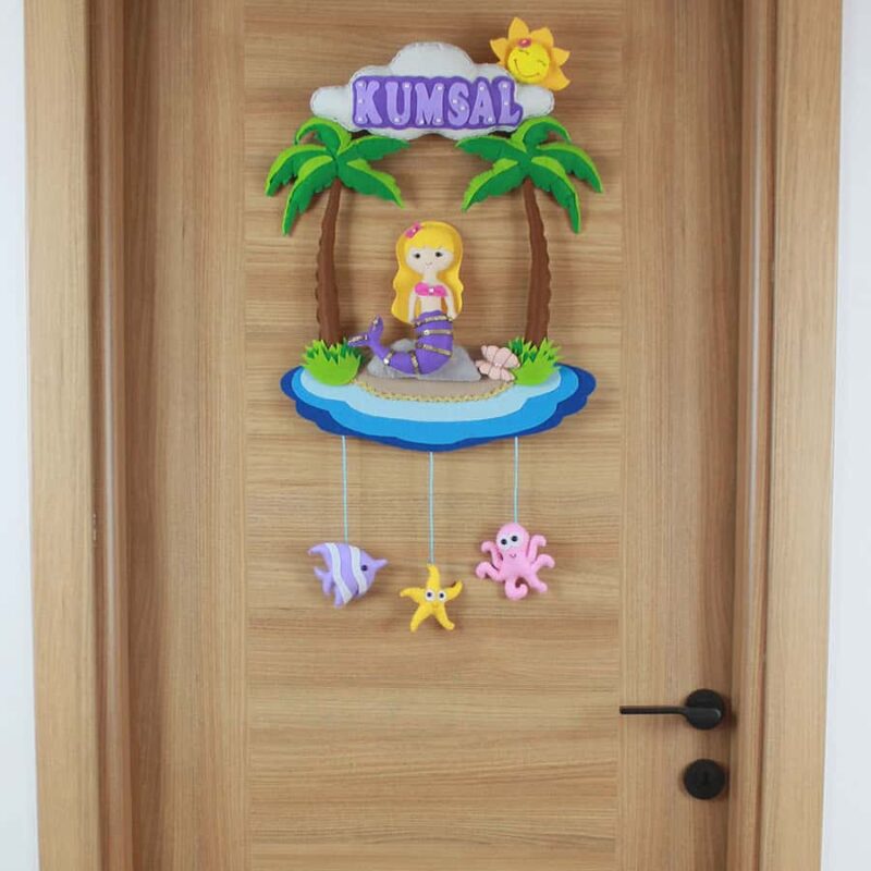 Kumsal isimli Deniz Kızı Bebek Kapı Süsü
