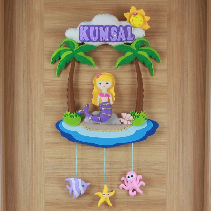 Kumsal isimli Deniz Kızı Bebek Kapı Süsü