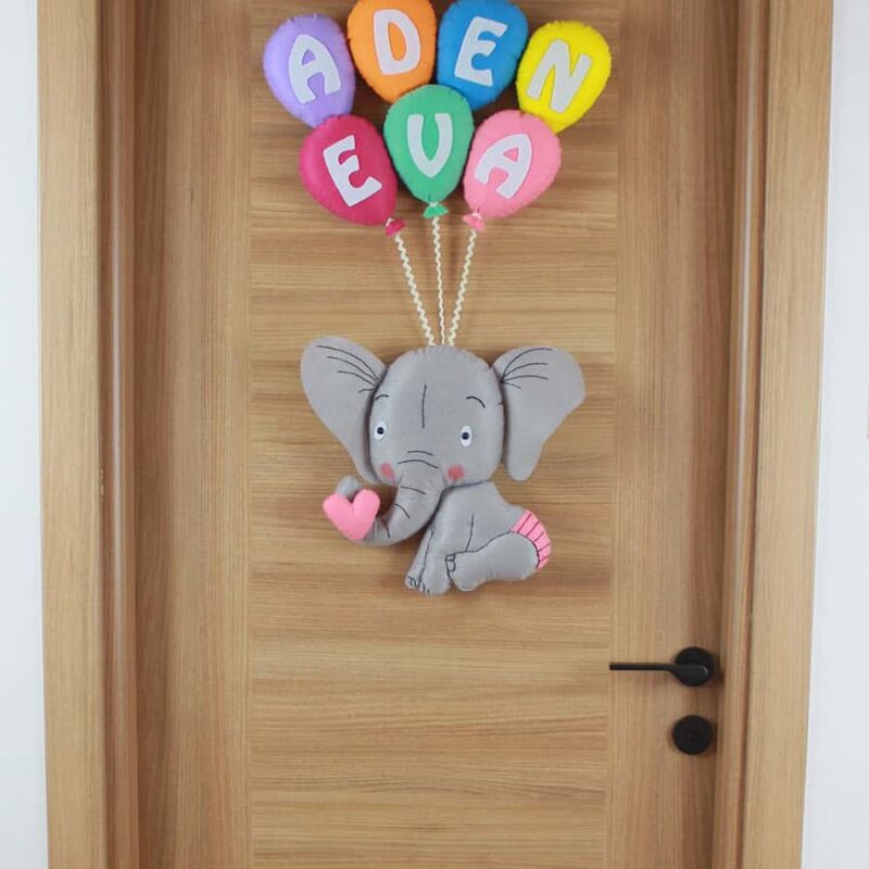 Aden Eva isimli Filli Bebek Kapı Süsü