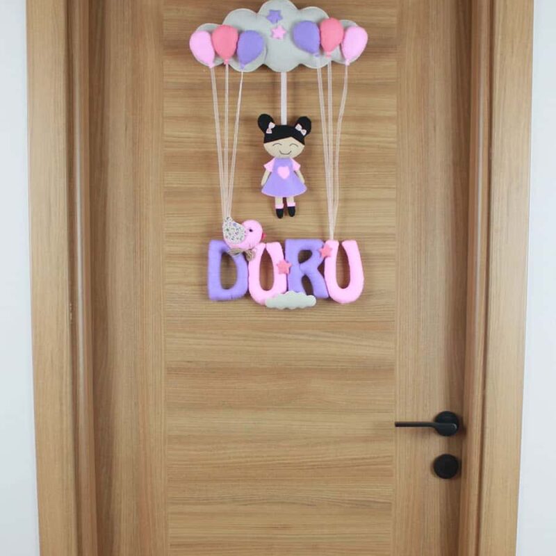 Duru isimli Pembe Lila Kapı Süsü