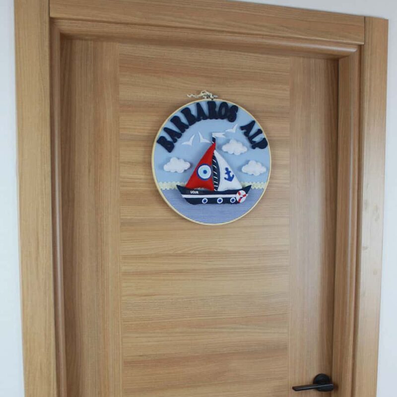 Barbaros Alp isimli Denizci Kasnak Bebek Kapı Süsü