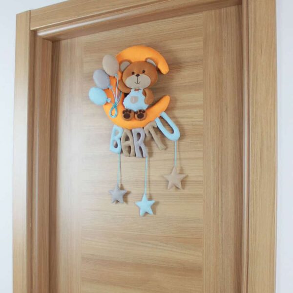 Bartu isimli Aydede Ayıcık Bebek Kapı Süsü