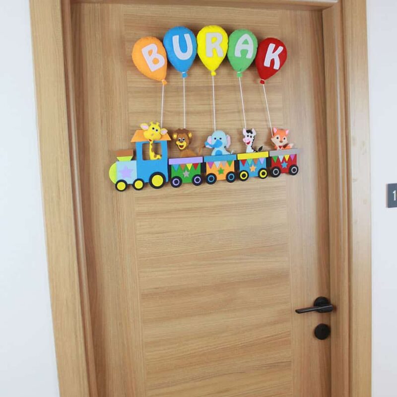 Burak isimli Tren Bebek Kapı Süsü