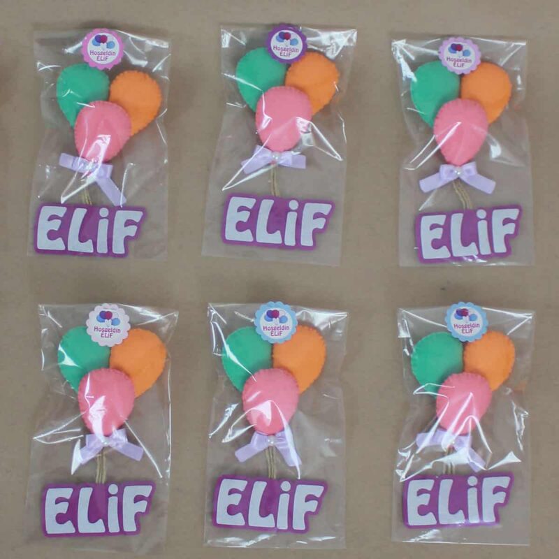 3 balonlu isimli magnet