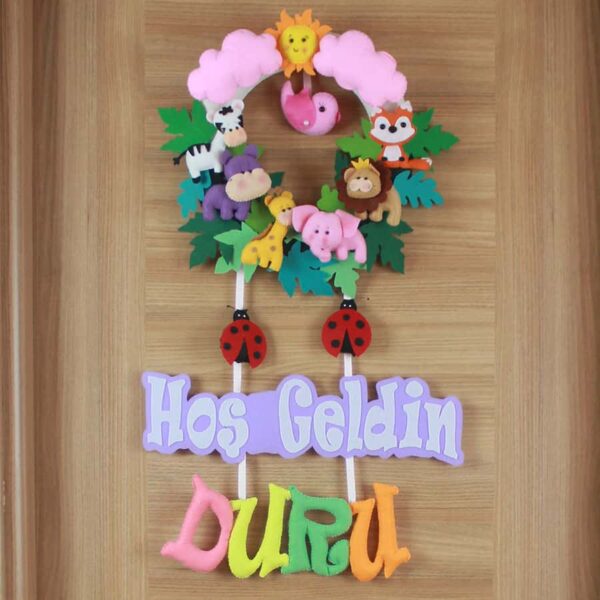 Duru isimli Hoşgeldin Safari Hastane Bebek Kapı Süsü
