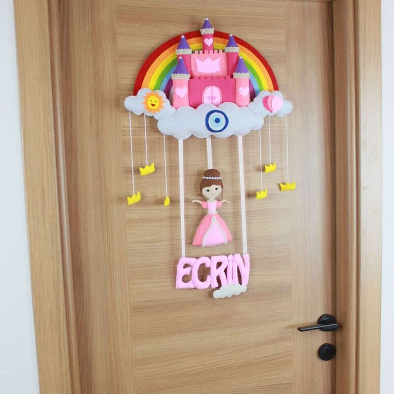 Ecrin isimli Şato Hastane ve Bebek Odası Kapı Süsü