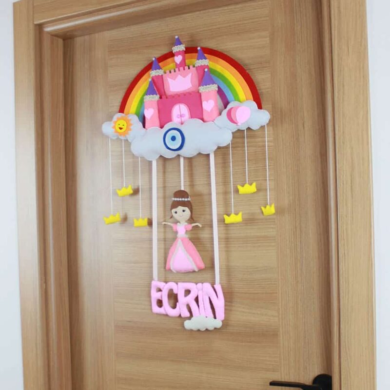 Ecrin isimli Şato Hastane ve Bebek Odası Kapı Süsü