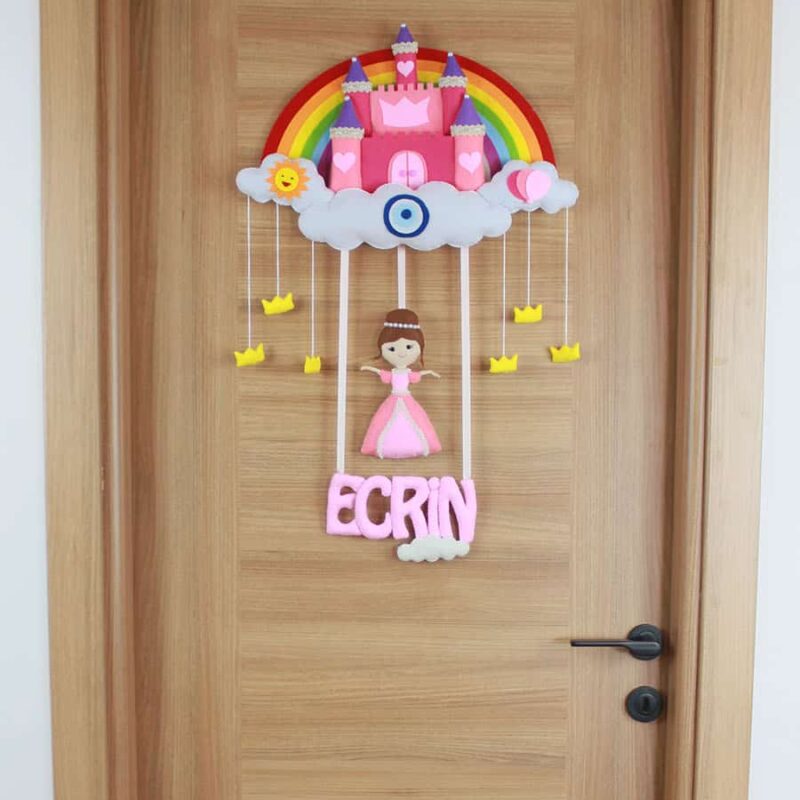 Ecrin isimli Şato Hastane ve Bebek Odası Kapı Süsü