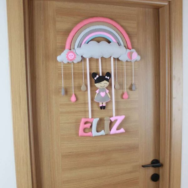 Eliz isimli Gökkuşağı Soft Bebek Kapı Süsü