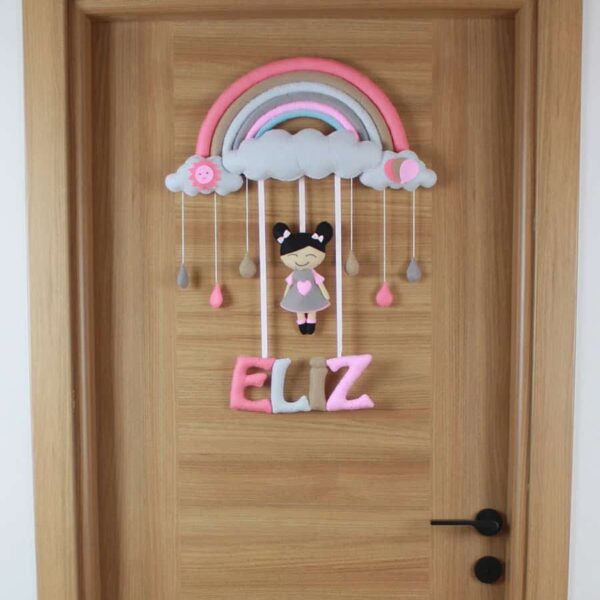 Eliz isimli Gökkuşağı Soft Bebek Kapı Süsü