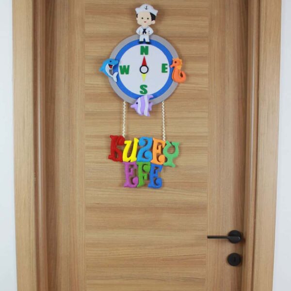 Kuzey Efe isimli Pusula Bebek Kapı Süsü