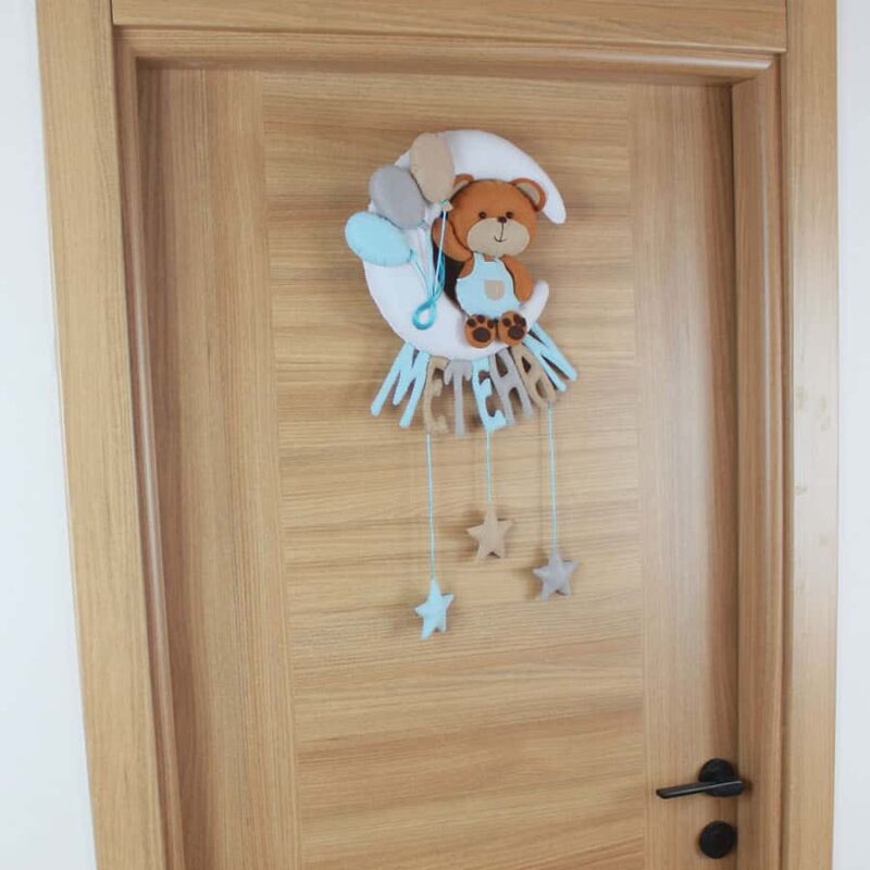 Metehan isimli Aydede Ayıcık Bebek Kapı Süsü
