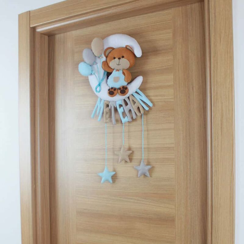 Metehan isimli Aydede Ayıcık Bebek Kapı Süsü