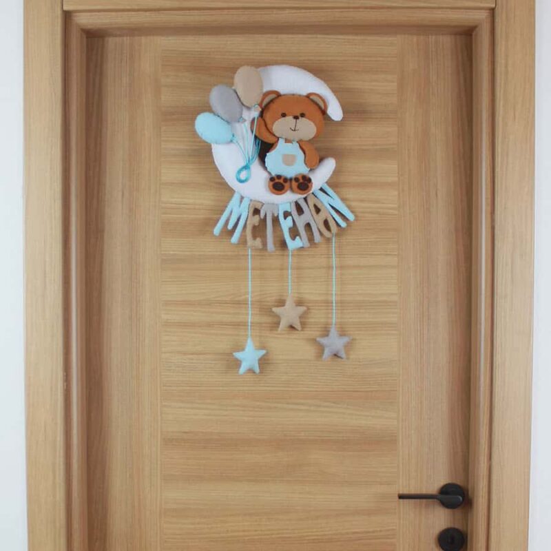 Metehan isimli Aydede Ayıcık Bebek Kapı Süsü