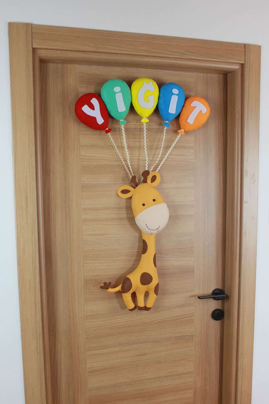 Yiğit İsimli Zürafa Bebek ve Hastane Odası Kapı Süsü