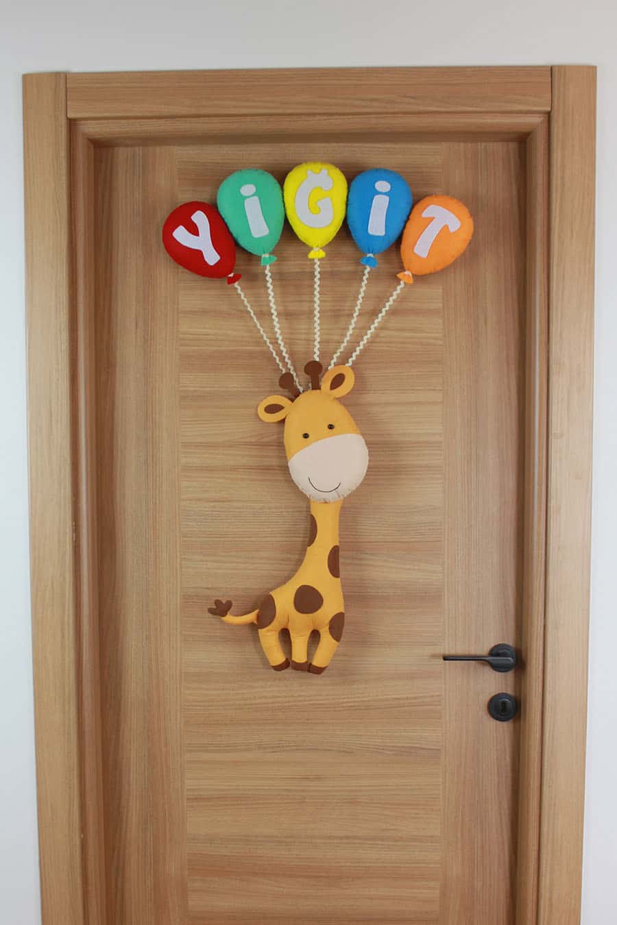 Yiğit İsimli Zürafa Bebek ve Hastane Odası Kapı Süsü