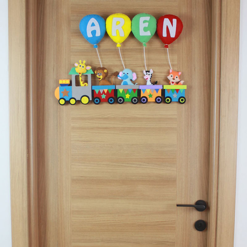 Aren isimli Tren Bebek ve Hastane Odası Kapı Süsü