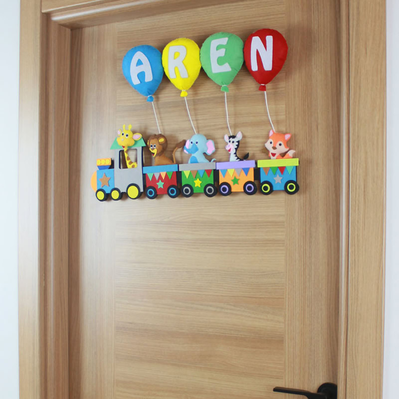 Aren isimli Tren Bebek ve Hastane Odası Kapı Süsü