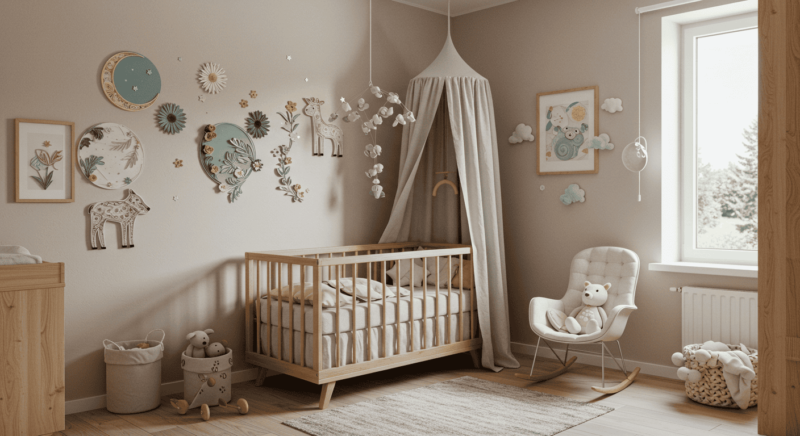 Quilling Bebek Odası Dekorasyonu Duvar Süsleme