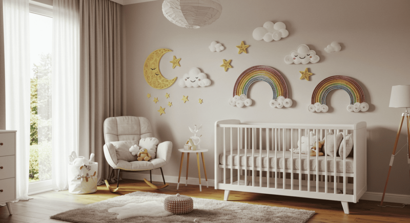 Quilling Bebek Odası Dekorasyonu Modern