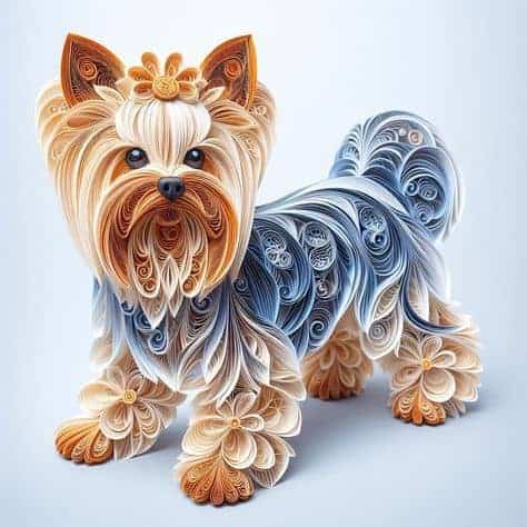 quilling köpek figürü tasarım