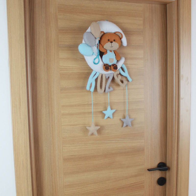 Kuzey isimli Aydede Ayıcık Bebek Odası Kapı Süsü